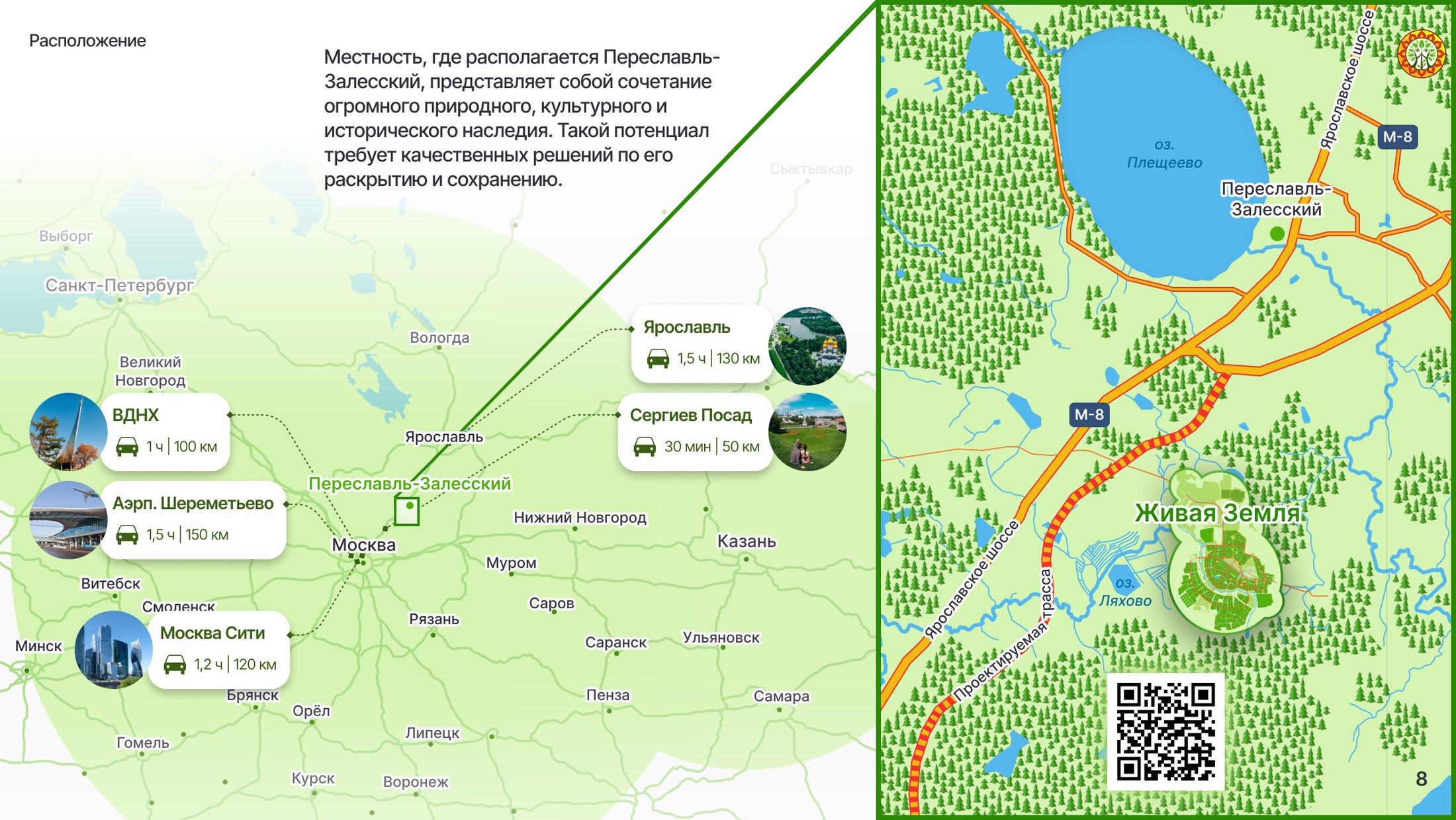 Карта расположения проекта Живая Земля